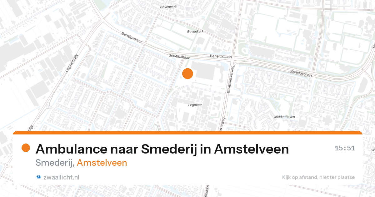 Ambulance naar Smederij in Amstelveen — 27 aug 2026