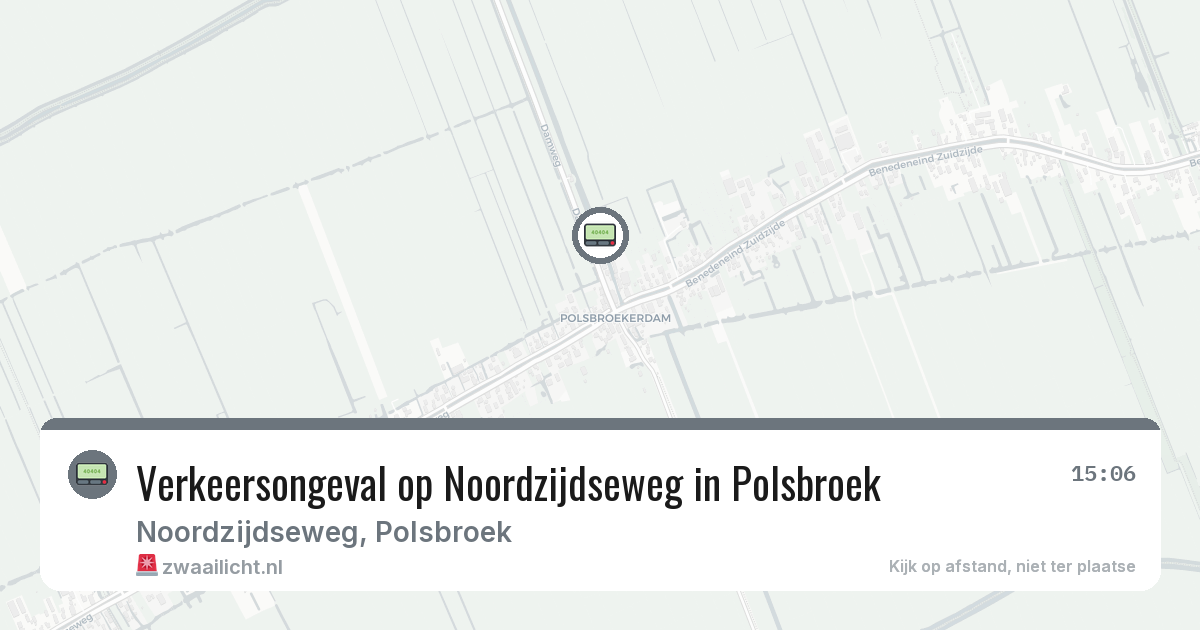 Verkeersongeval op Noordzijdseweg in Polsbroek — 1 feb 2026