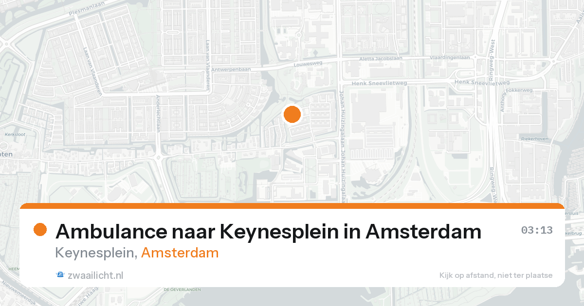 Ambulance naar Keynesplein in Amsterdam — 28 mei 2026