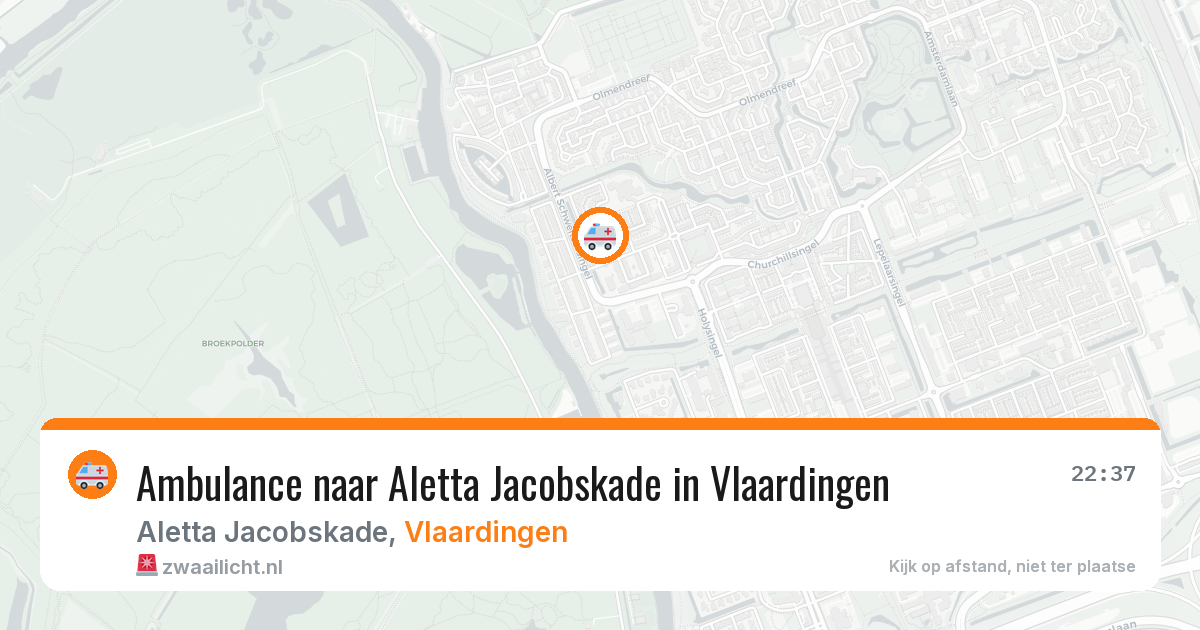 Ambulance naar Aletta Jacobskade in Vlaardingen — 10 mei 2026