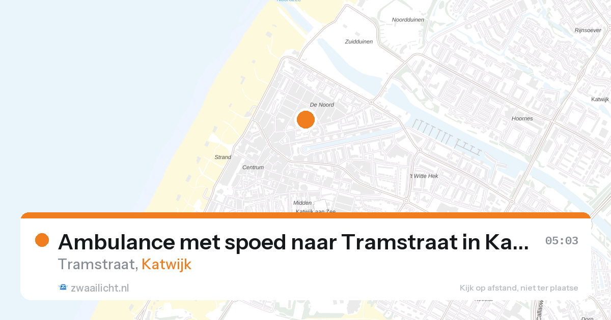 Ambulance met spoed naar Tramstraat in Katwijk — 11 apr 2026