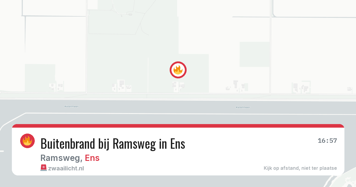 Buitenbrand bij Ramsweg in Ens — 18 jun 2026