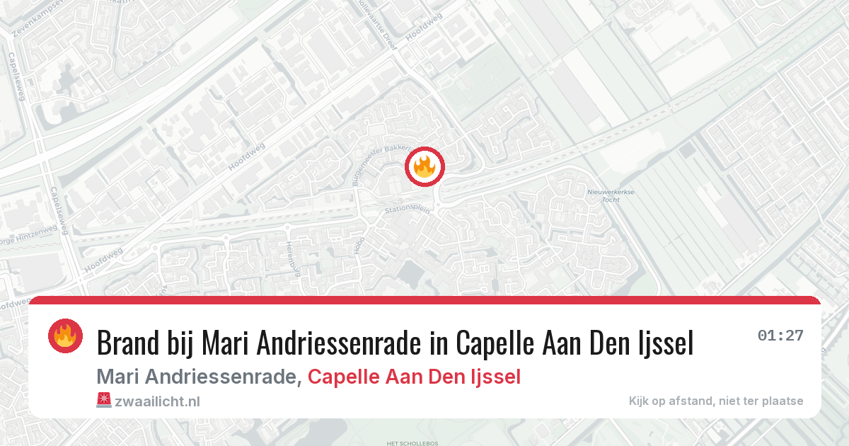Brand bij Mari Andriessenrade in Capelle Aan Den Ijssel — 19 mei 2026