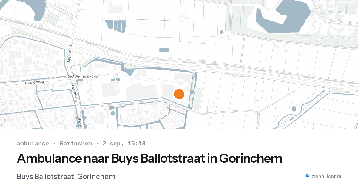 Ambulance naar Buys Ballotstraat in Gorinchem — 2 sep 2026