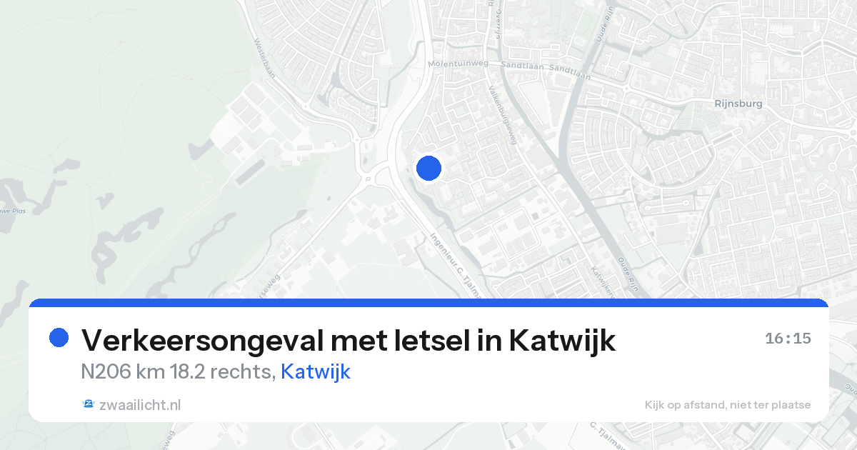 Verkeersongeval met letsel in Katwijk — 25 aug 2026
