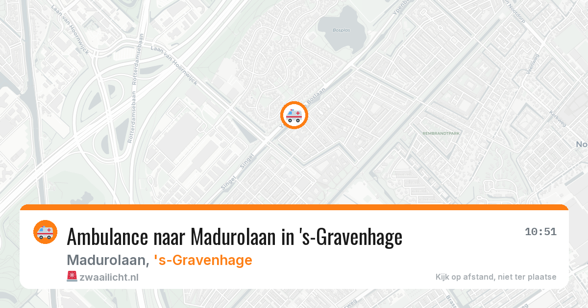 Ambulance naar Madurolaan in 's-Gravenhage — 21 mei 2026
