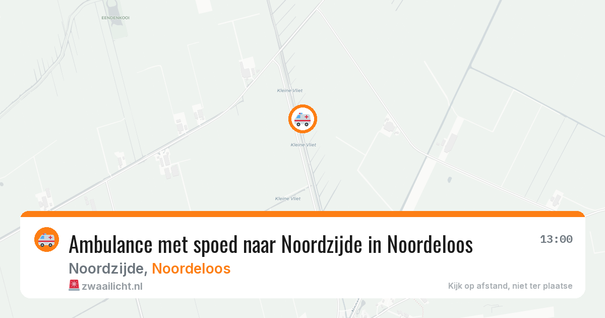 Ambulance met spoed naar Noordzijde in Noordeloos — 1 aug 2026