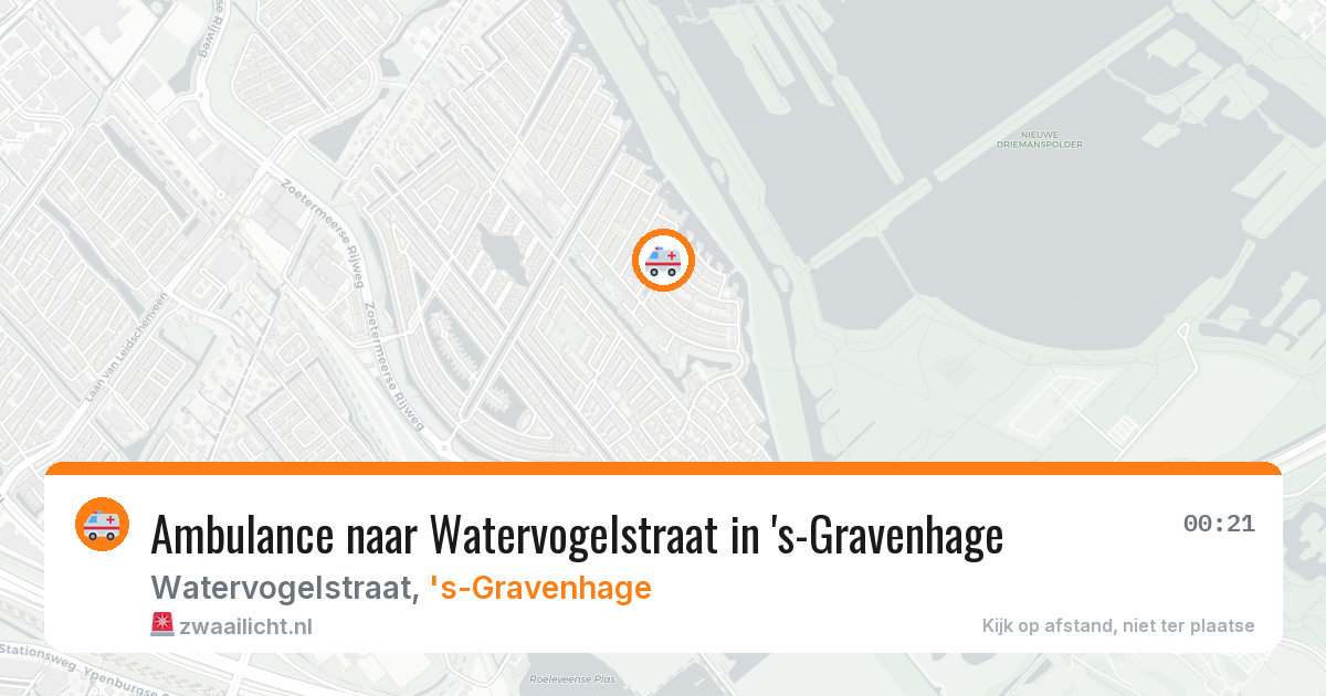 Ambulance naar Watervogelstraat in 's-Gravenhage — 30 jun 2026