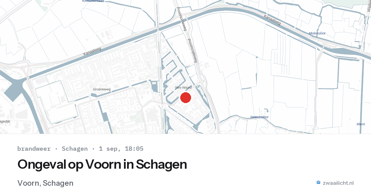 Ongeval op Voorn in Schagen — 1 sep 2026