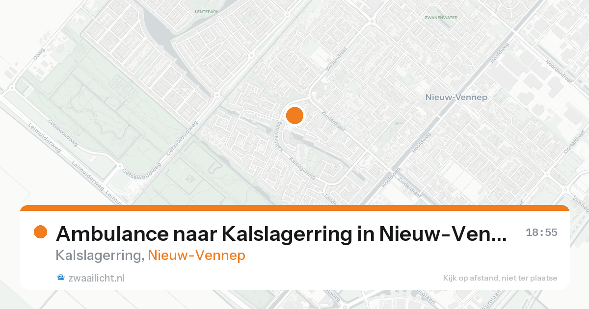 Ambulance naar Kalslagerring in Nieuw-Vennep — 20 aug 2026