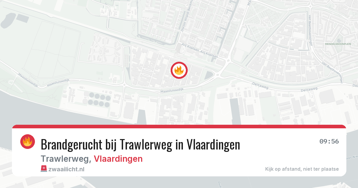 Brandgerucht bij Trawlerweg in Vlaardingen — 30 mrt 2026