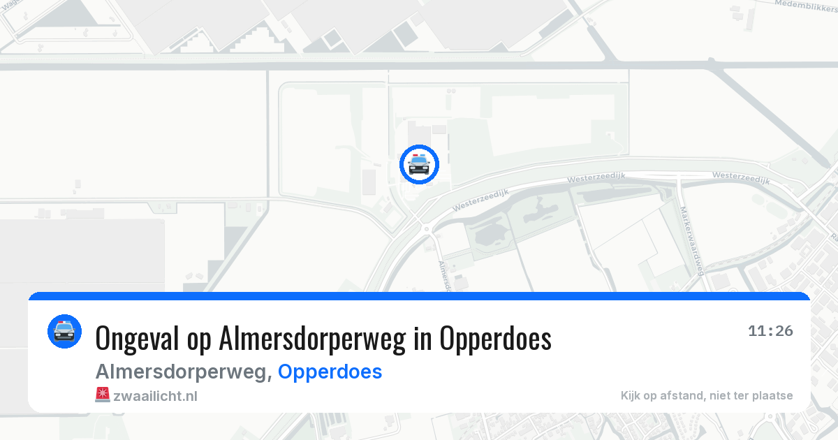 Ongeval op Almersdorperweg in Opperdoes — 19 mrt 2026