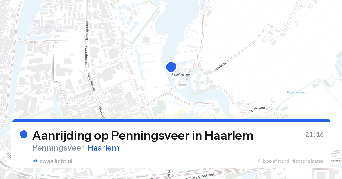 Aanrijding op Penningsveer in Haarlem — 28 aug 2026