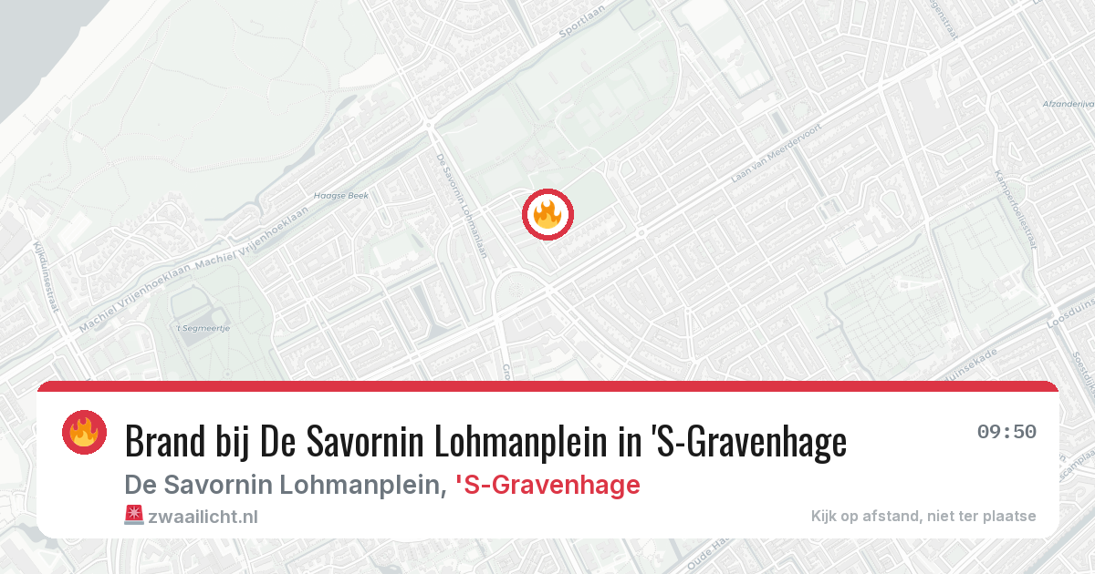 Brand bij De Savornin Lohmanplein in 'S-Gravenhage — 12 mei 2026