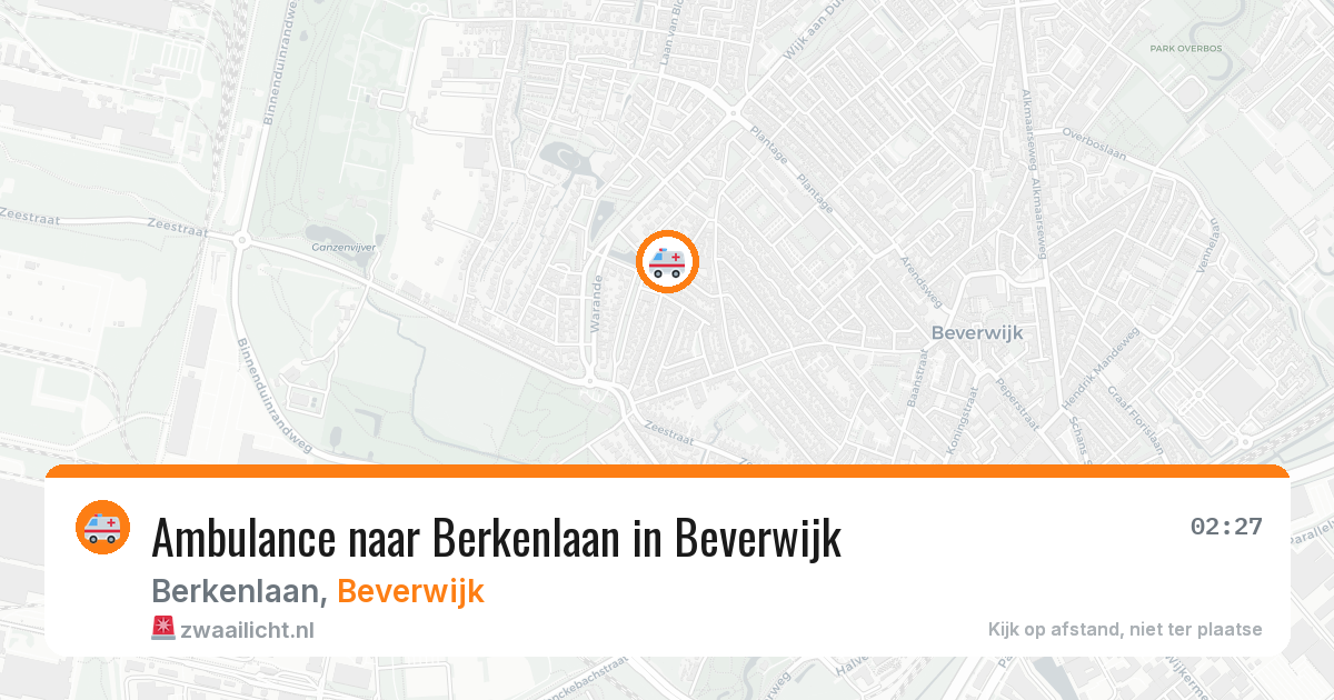 Ambulance naar Berkenlaan in Beverwijk — 27 jun 2026