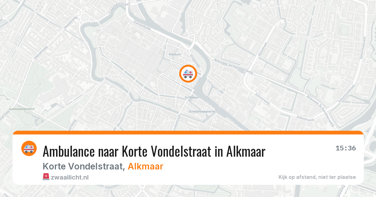 Ambulance naar Korte Vondelstraat in Alkmaar — 5 aug 2026