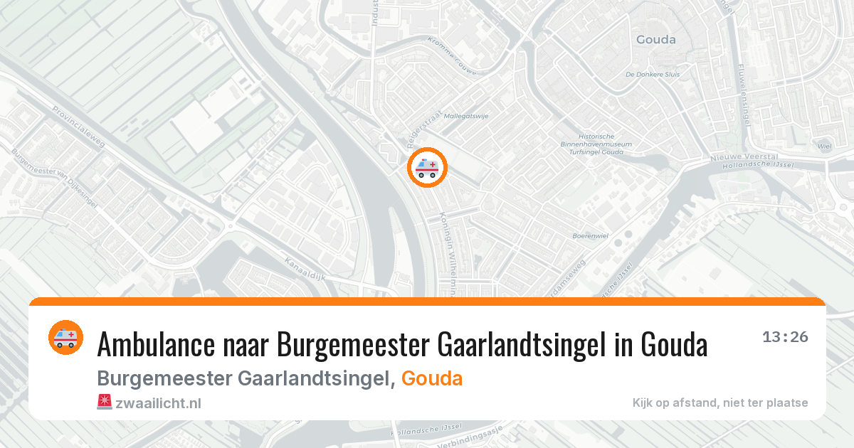 Ambulance naar Burgemeester Gaarlandtsingel in Gouda — 26 jun 2026