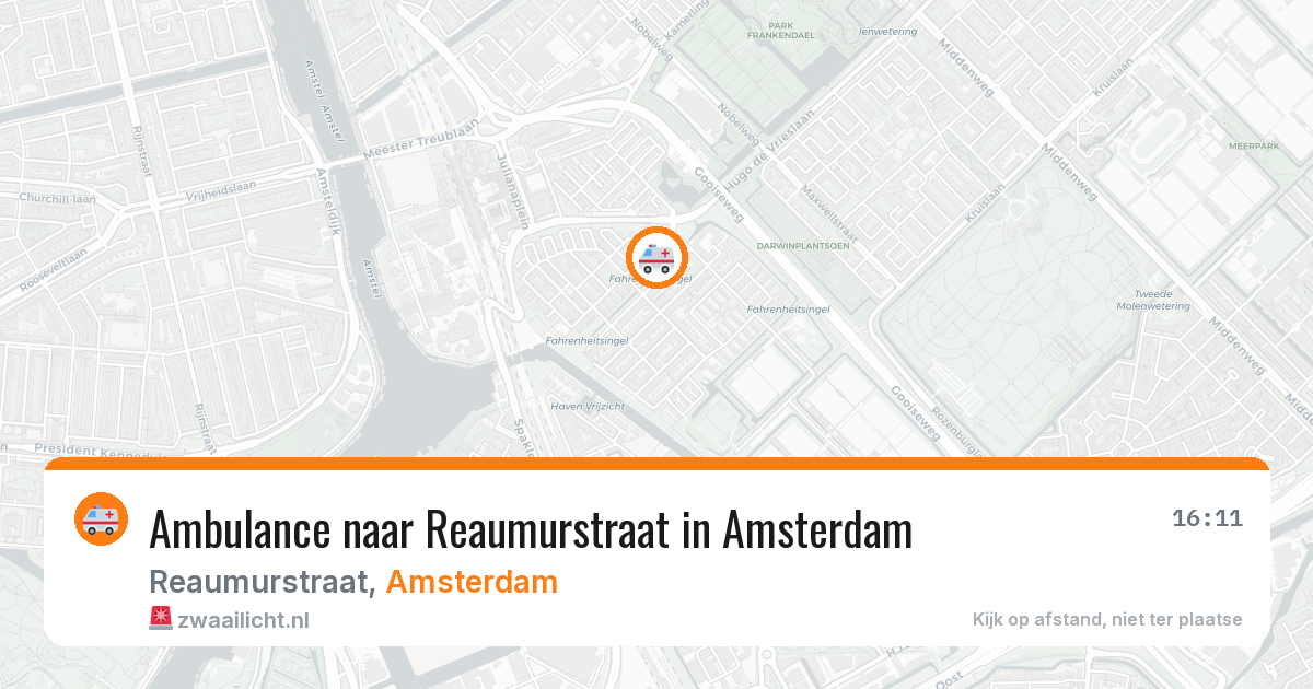 Ambulance naar Reaumurstraat in Amsterdam — 21 jun 2026