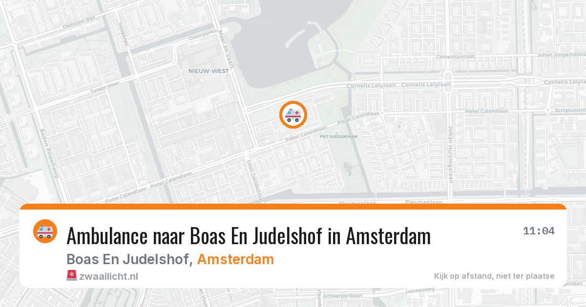 Ambulance naar Boas En Judelshof in Amsterdam — 20 jun 2026