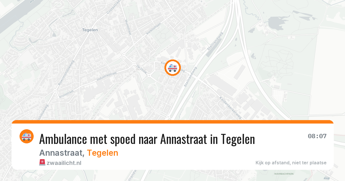Ambulance met spoed naar Annastraat in Tegelen — 6 jul 2026