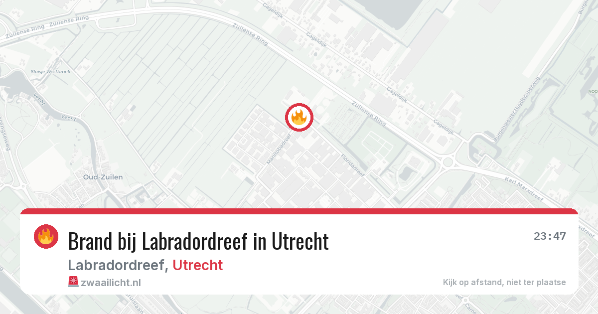 Brand bij Labradordreef in Utrecht — 9 jun 2026
