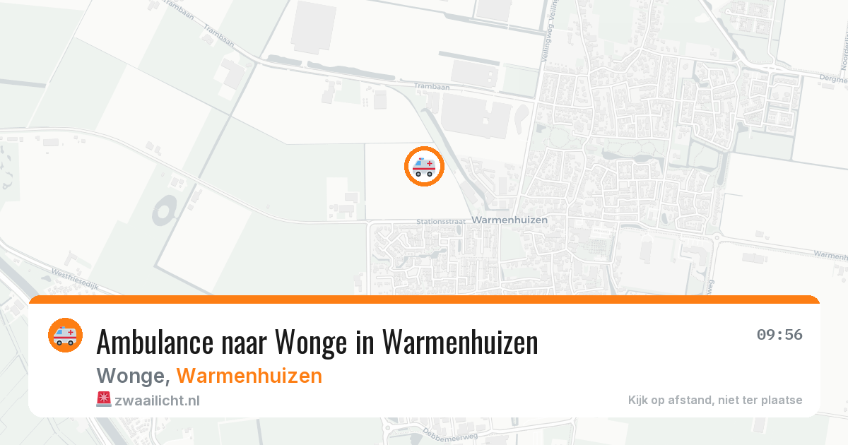Ambulance naar Wonge in Warmenhuizen — 29 mei 2026