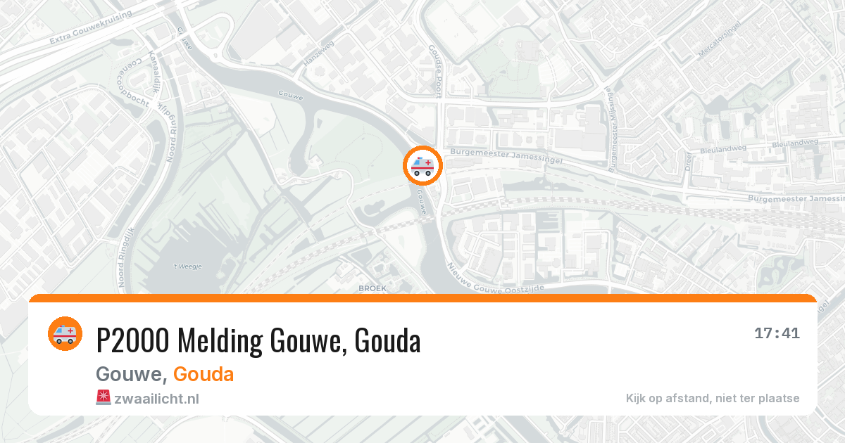 P2000 Melding Gouwe, Gouda — 9 mei 2026