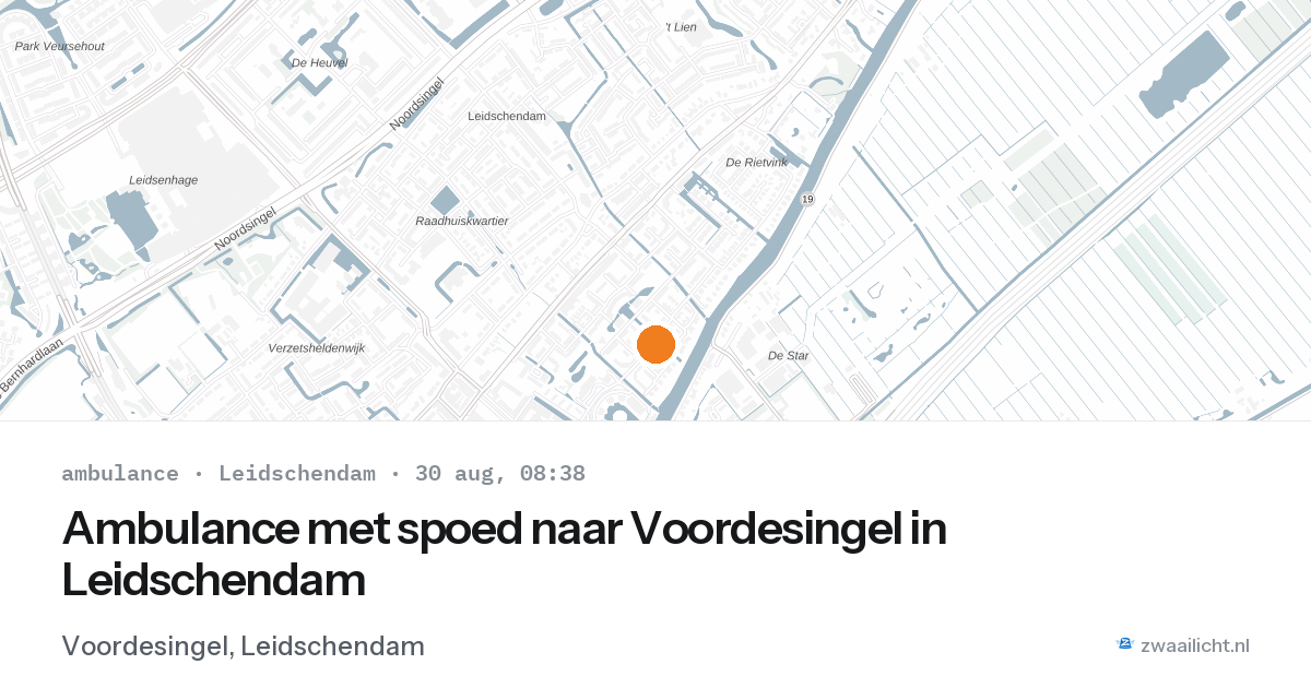 Ambulance met spoed naar Voordesingel in Leidschendam — 30 aug 2026