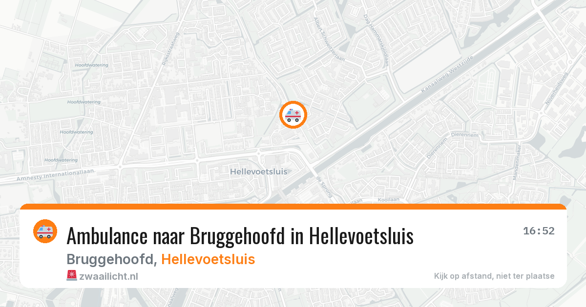 Ambulance naar Bruggehoofd in Hellevoetsluis — 31 jul 2026