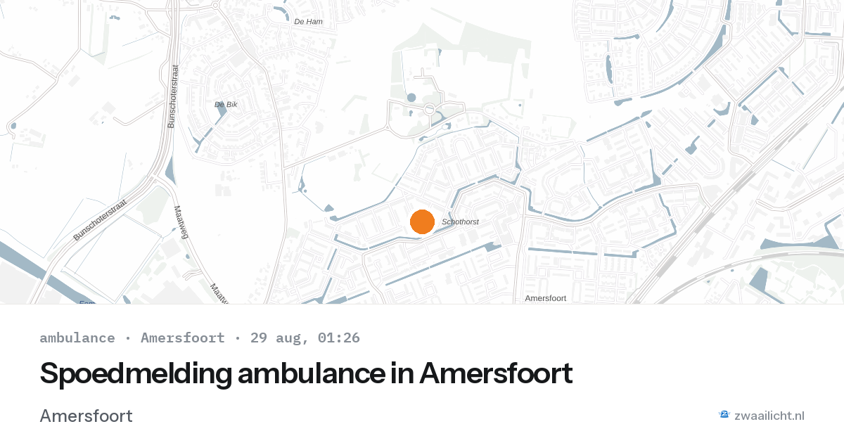 Spoedmelding ambulance in Amersfoort — 28 aug 2026