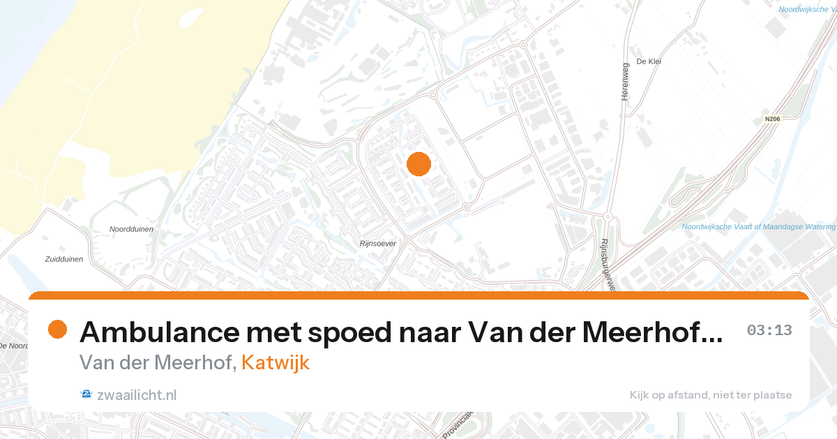 Ambulance met spoed naar Van der Meerhof in Katwijk — 31 mei 2026