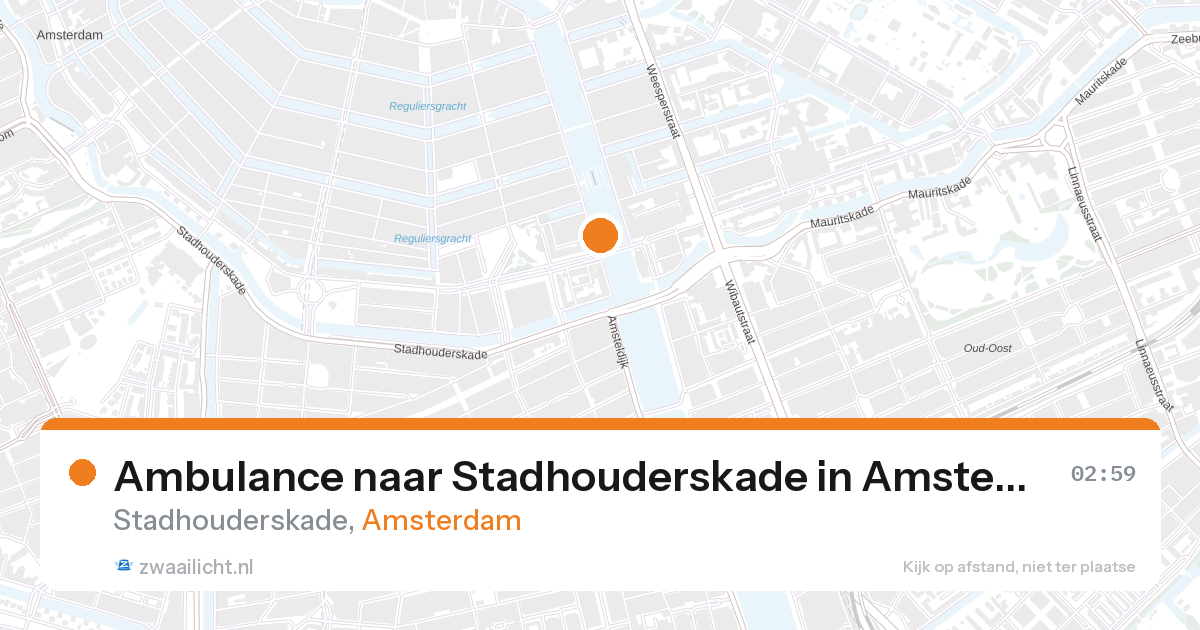Ambulance naar Stadhouderskade in Amsterdam — 1 feb 2026