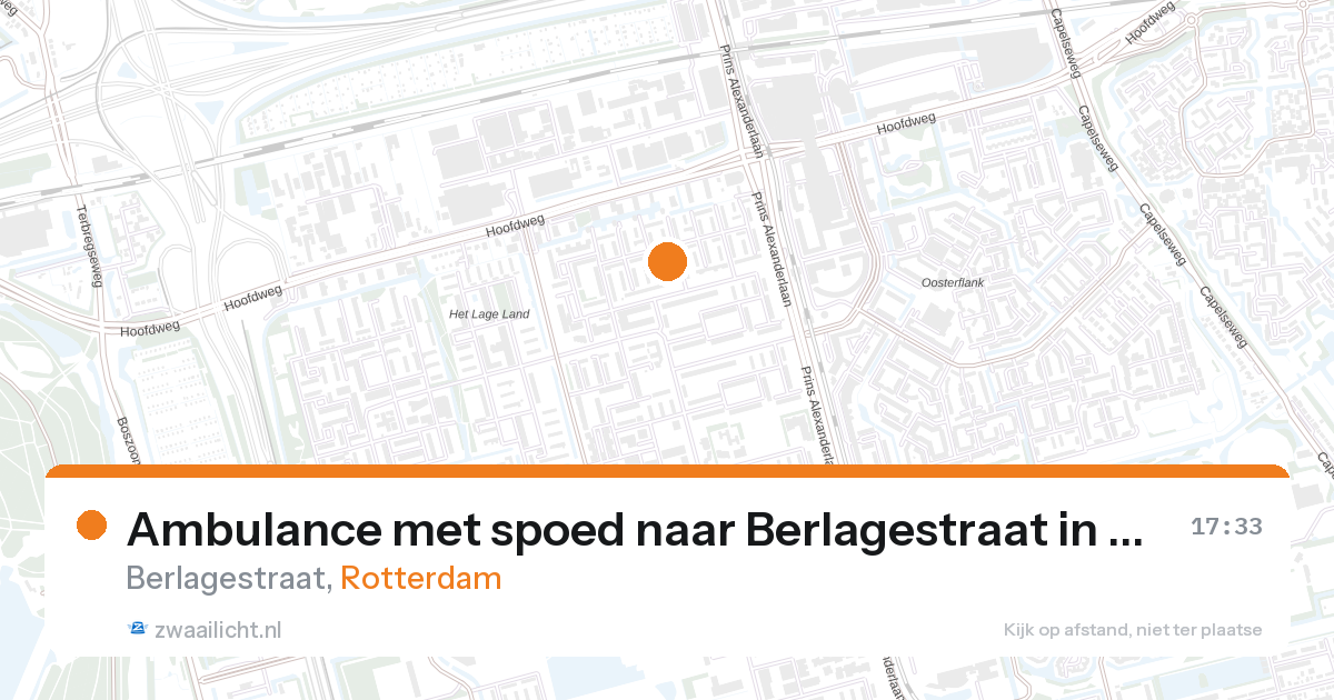 Ambulance met spoed naar Berlagestraat in Rotterdam — 16 jul 2026