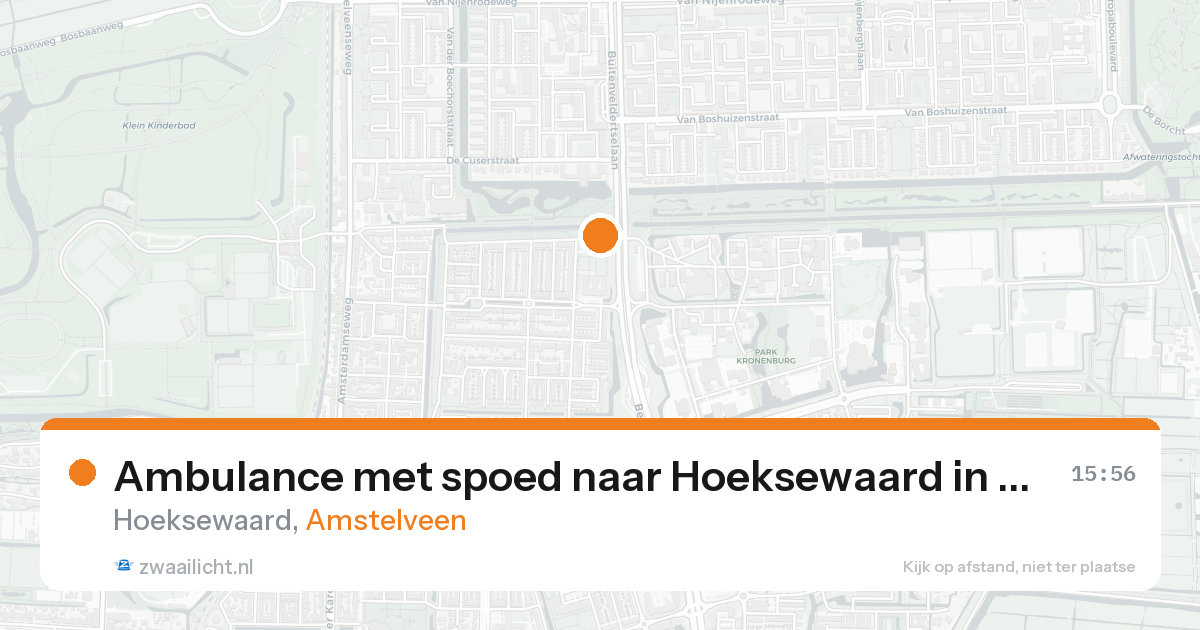 Ambulance met spoed naar Hoeksewaard in Amstelveen — 19 aug 2026