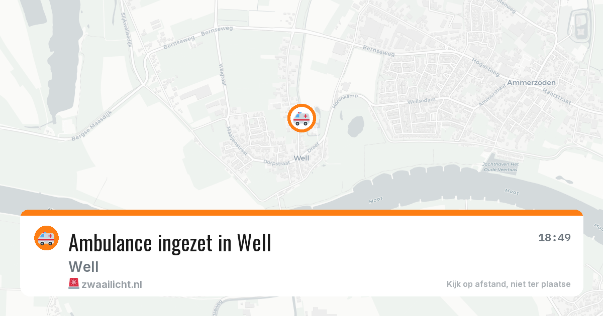 Ambulance ingezet in Well — 21 mrt 2026