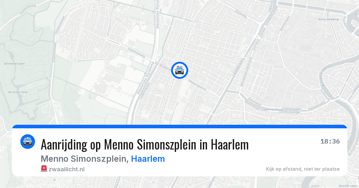 Aanrijding op Menno Simonszplein in Haarlem — 10 aug 2026