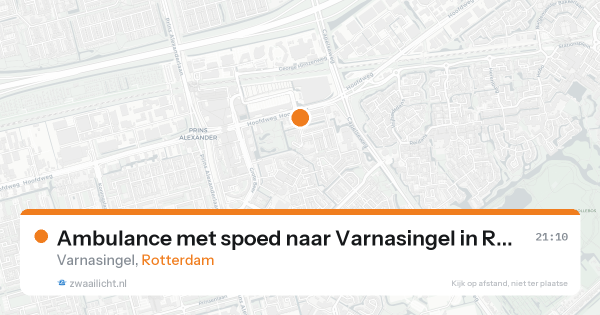Ambulance met spoed naar Varnasingel in Rotterdam — 17 aug 2026