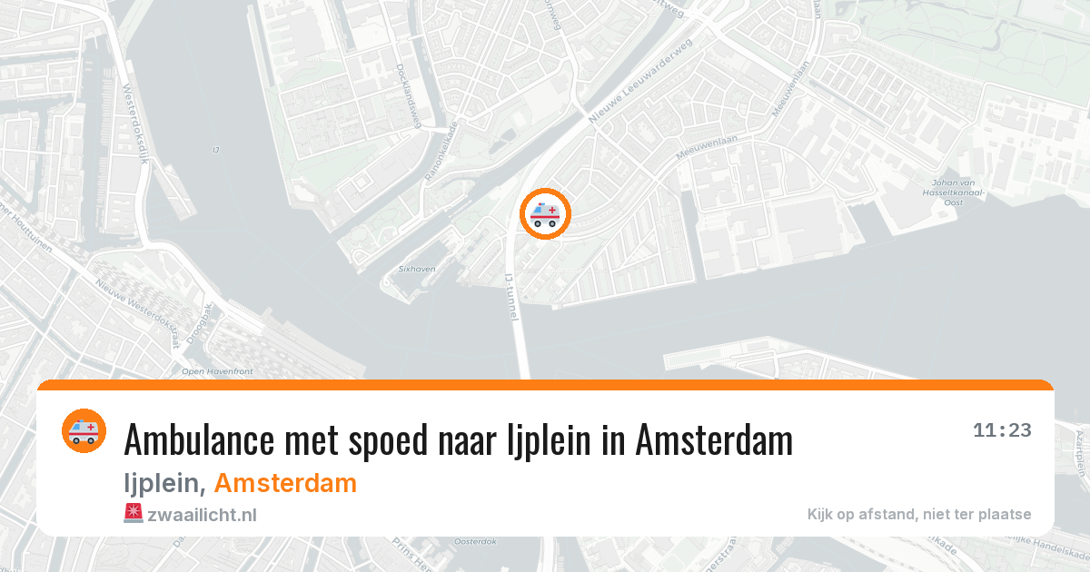 Ambulance met spoed naar Ijplein in Amsterdam — 29 jun 2026