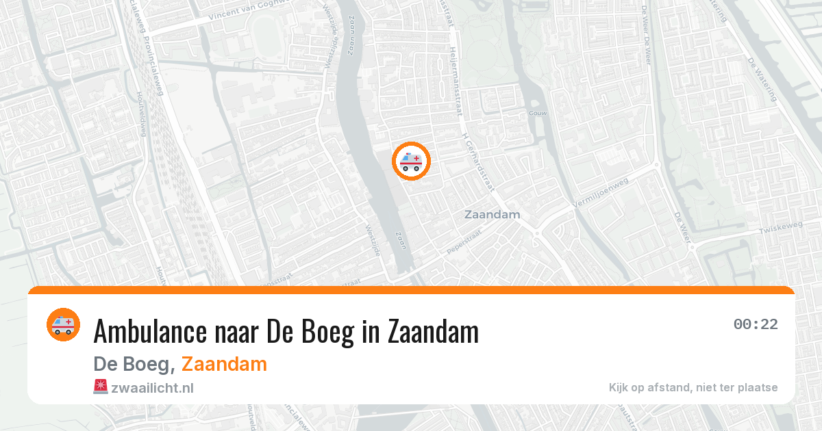 Ambulance naar De Boeg in Zaandam — 1 jul 2026