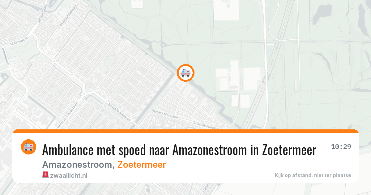 Ambulance met spoed naar Amazonestroom in Zoetermeer — 5 jul 2026