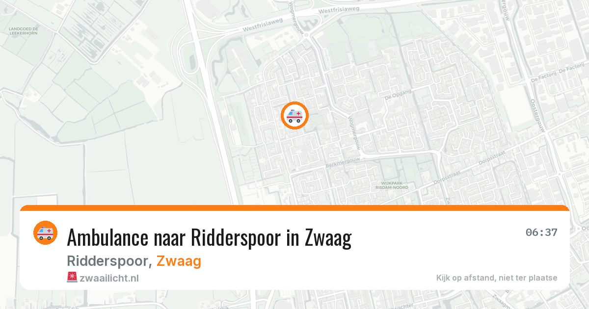 Ambulance naar Ridderspoor in Zwaag — 29 jun 2026