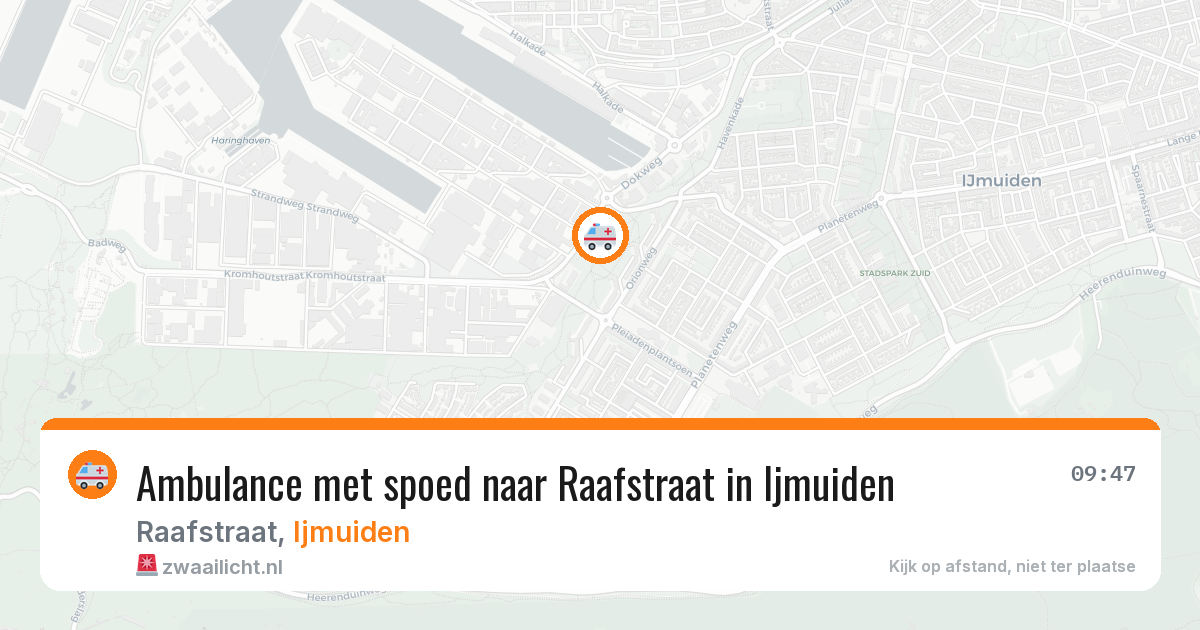 Ambulance met spoed naar Raafstraat in Ijmuiden — 28 mrt 2026