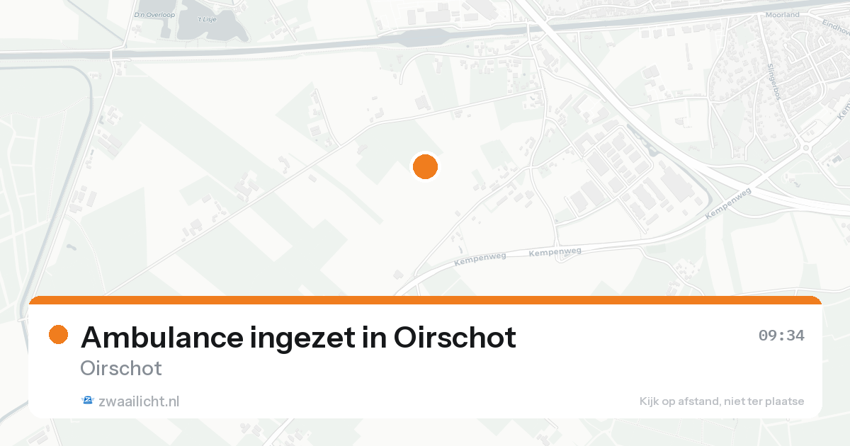 Ambulance ingezet in Oirschot — 15 aug 2026
