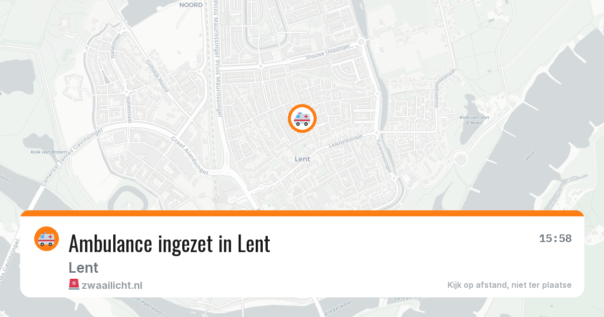 Ambulance ingezet in Lent — 13 jun 2026