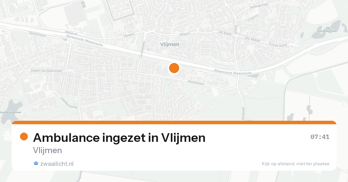 Ambulance ingezet in Vlijmen — 15 aug 2026