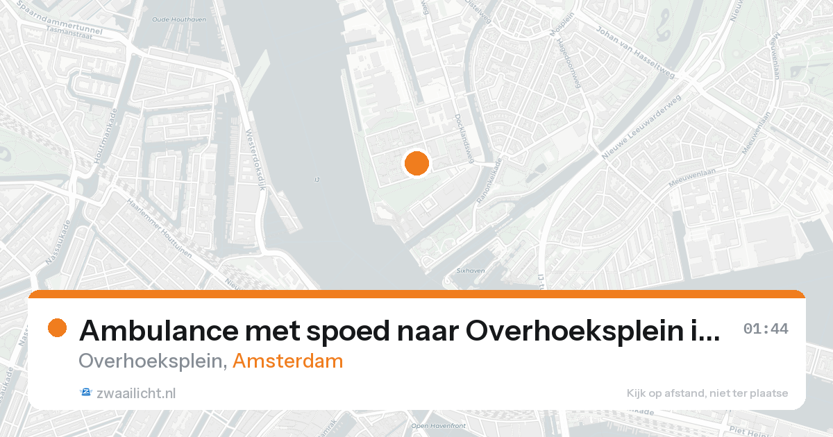 Ambulance met spoed naar Overhoeksplein in Amsterdam — 8 feb 2026