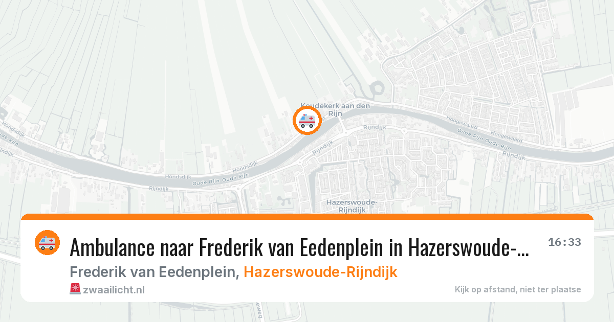 Ambulance naar Frederik van Eedenplein in Hazerswoude-Rijndijk — 23 mrt 2026