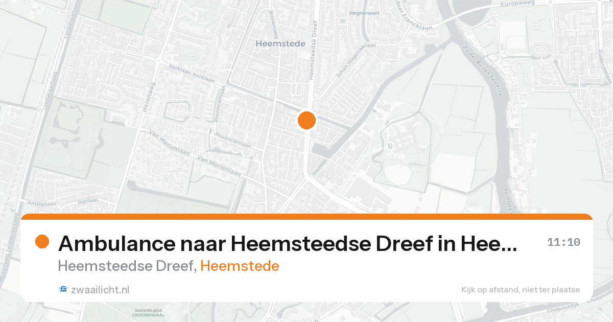 Ambulance naar Heemsteedse Dreef in Heemstede — 23 mei 2026