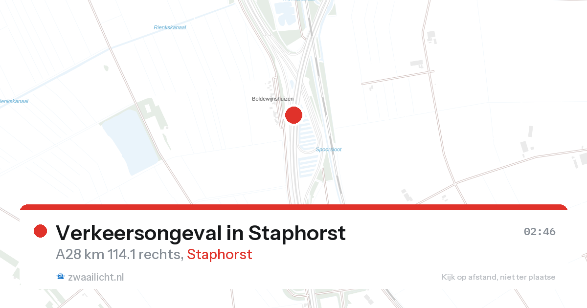 Verkeersongeval in Staphorst — 28 aug 2026