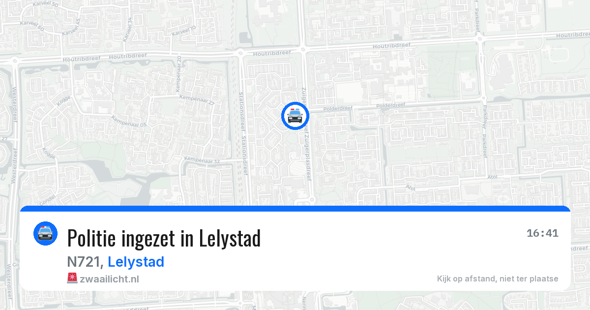 Politie ingezet in Lelystad — 7 jul 2026 | 🚨 Zwaailicht.nl